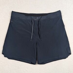 Hylete Quad Cut Athletic Shorts Mens XL Navy Blue Lined Zipper Pockets Training